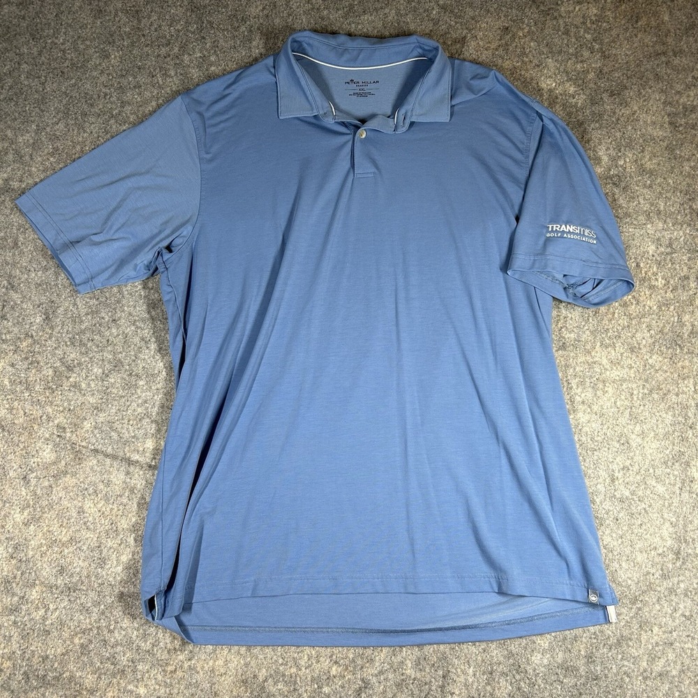 Peter Miller Seaside Polo Shirt Men's 2XL Transmiss Golf Association Embroidery